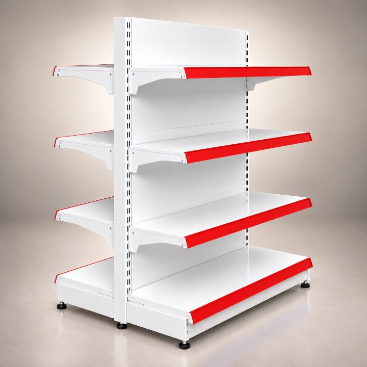 Gondola Center Rack - Double Sided | Red