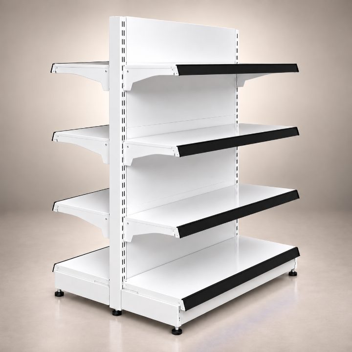 Gondola Center Rack - Double Sided | Black