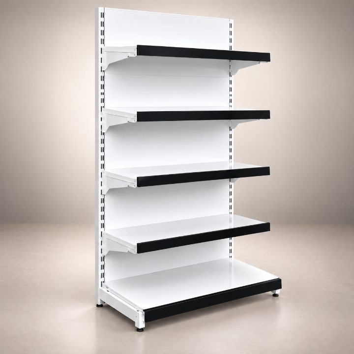 Display Rack (With Back Panel) - 5 Shelf | Black