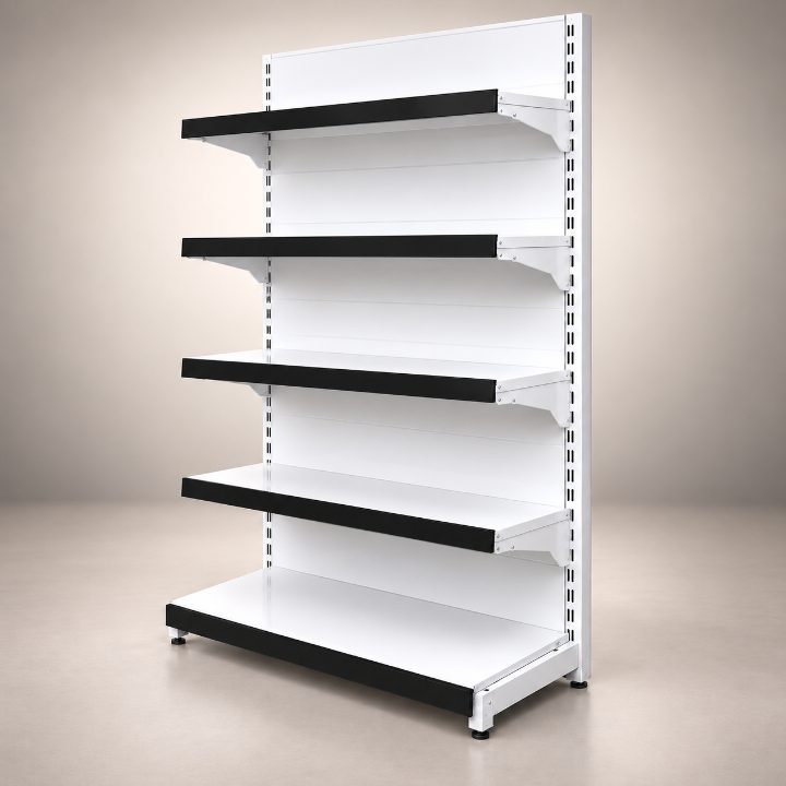 Display Rack (With Back Panel) - 5 Shelf | Black alternate view