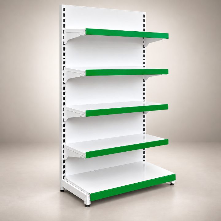 Display Rack (With Back Panel) - 5 Shelf | Green